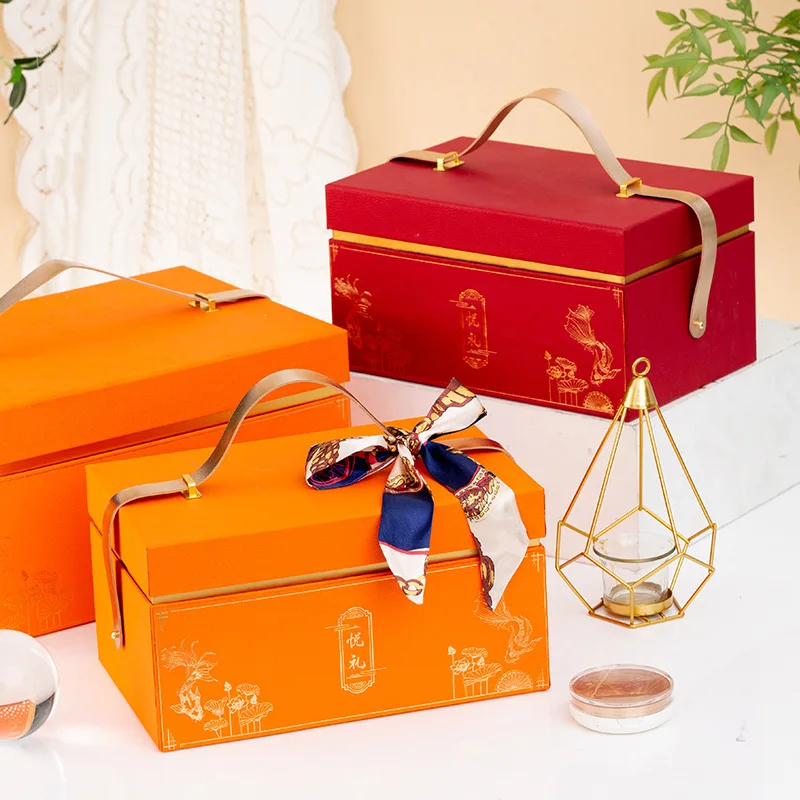 Роскошная жесткая Свадебная подарочная коробка бархатная картонная бумага упаковка для свадебного подарка жесткие коробки с лентой