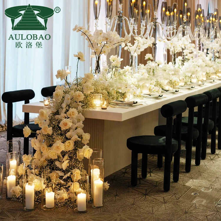 Dubai Wedding Decor Event Metal Black Velvet Wedding Chair