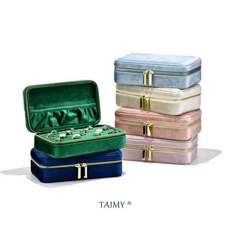 Jewelry Packaging Box Supplier Wholesale Custom Logo High Quality Top Selling Mini Travel Jewelry Ring Storage Case