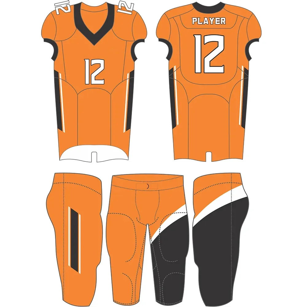OEM индивидуальный логотип пустая Американская Футбольная форма сублимированная тренировка комплекты футболок и брюк для взрослых/молодежи