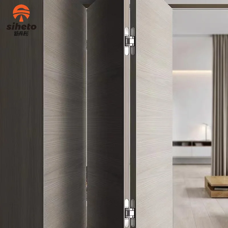 Zinc Alloy Black Heavy Duty 3D Adjustable Invisible Concealed Hidden Wooden Door Hinges