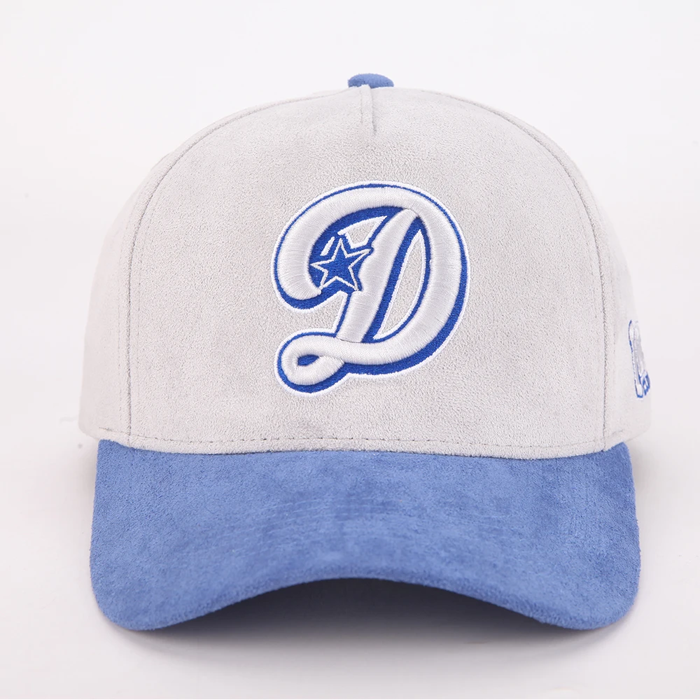 OEM Custom 5 panel curved brim structured baseball cap with embroidery Logo For Man