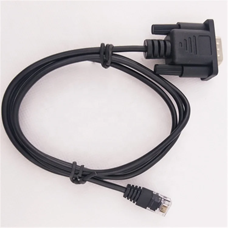 Popular High Quality RS232 Data Cable D-SUB 9P to RJ12 6p6c Cable China VGA Cables Projector Computer Monitor Gold Plated Black