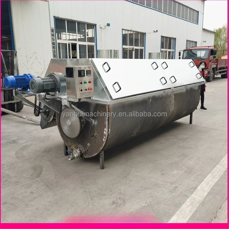 stirring oil boiling pot with automatic slag discharge, complete set of equipment for refining pig fat, oil boiling pot