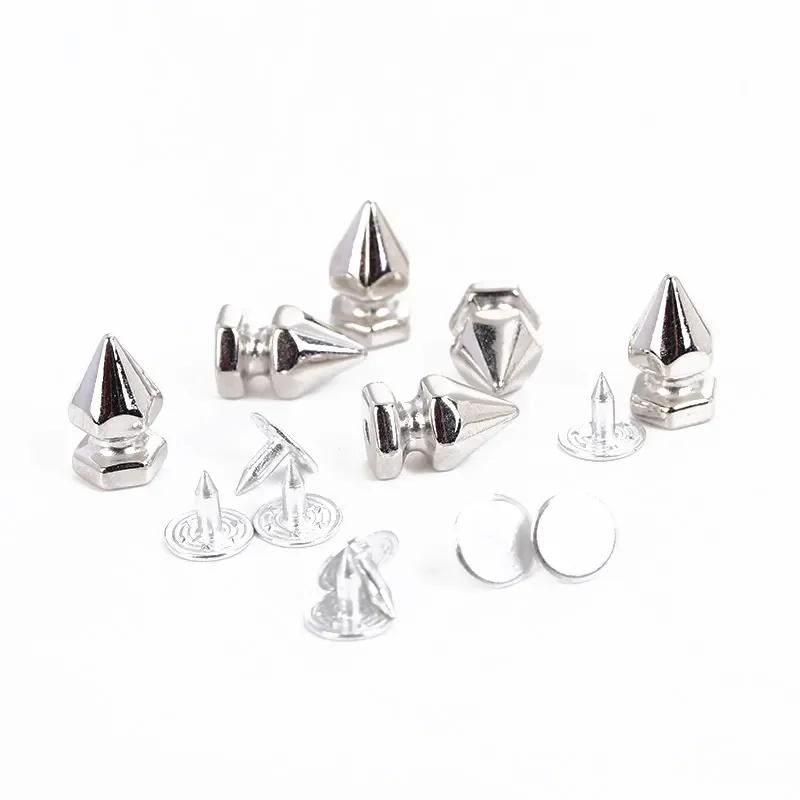 Factory Conical Tree Screw Back Spike Stud Punk Studs Custom 7 mm Cone Shape Rivet studs With Screw Spikes