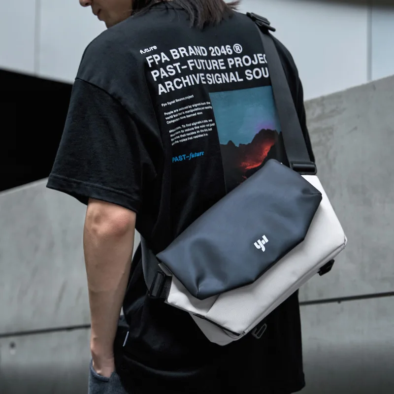 YIMYIK New Casual Fashion Oxford Fabric Men Chest Bag Sport Travel Student Daily Single Shoulder Bag