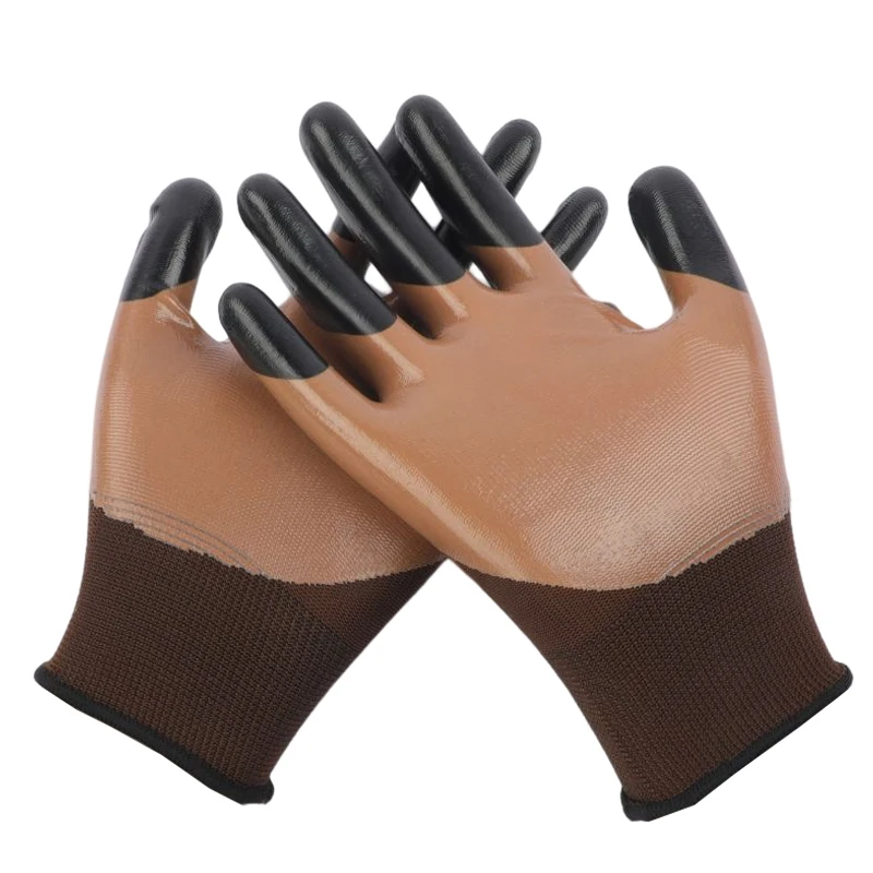 Quality Assurance Nitrile Working Finger Strengthen Gloves