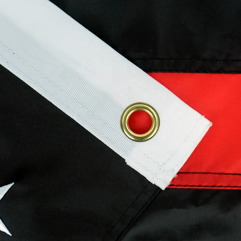 
3x5 FT Embroidered Thin Red Line Betsy Ross Flag 210D Sewn Stripes Stars 13 Stars American Flag Support Fireaman 