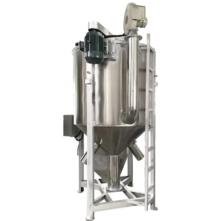 Easy to operate Plastic PVC Stainless steel  vertical conical  plastic pellet mixer