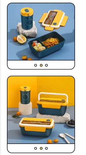 Creative Lunch Box for Kids Adults Bento Box Office Outdoor Picnic Bento Lunch Box with Tableware Soup Cup Set Microwave Safe