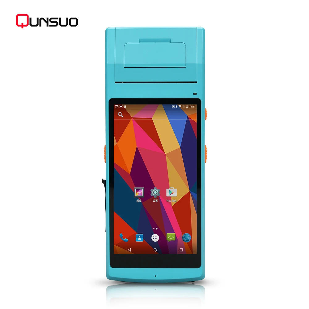 Industrial Rugged Touch Screen 3G 4G Network Wifi BT RFID Reader 1D 2D PDA Android Barcode Scanner With Printer