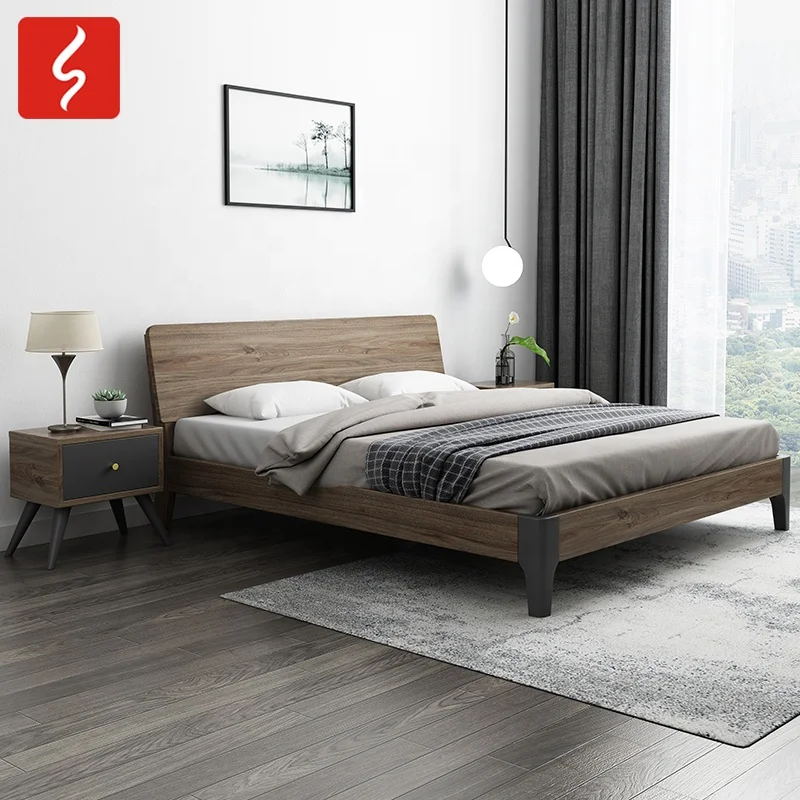 Hotel Using Wholesale Modern King Double Single Queen Size Custom Mdf Platform Headboard Wood Bed Frame