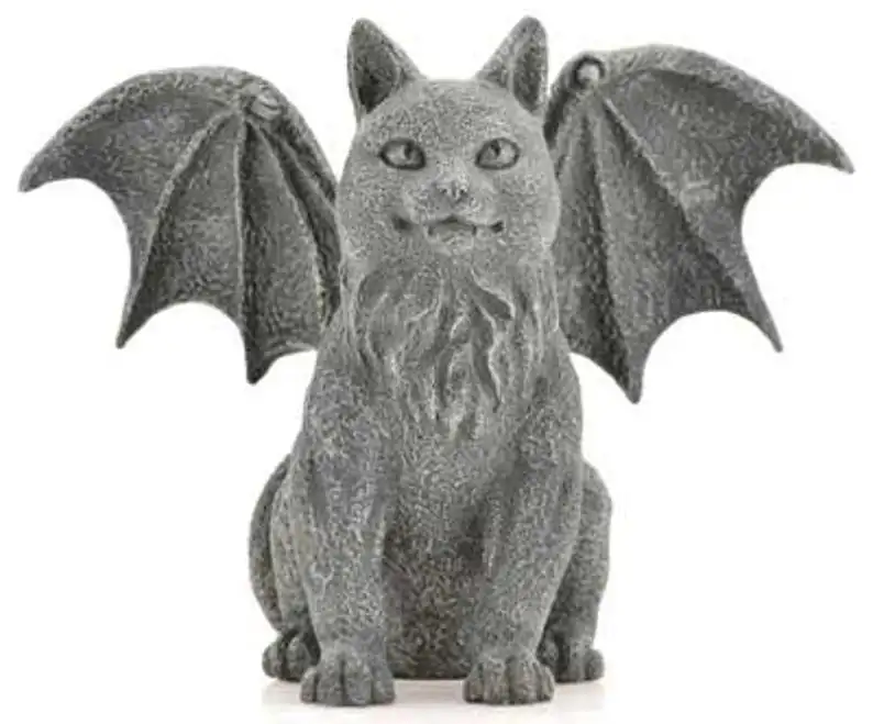 Winged Cat Gargoyle  Resin Statue Altar Wicca Pagan