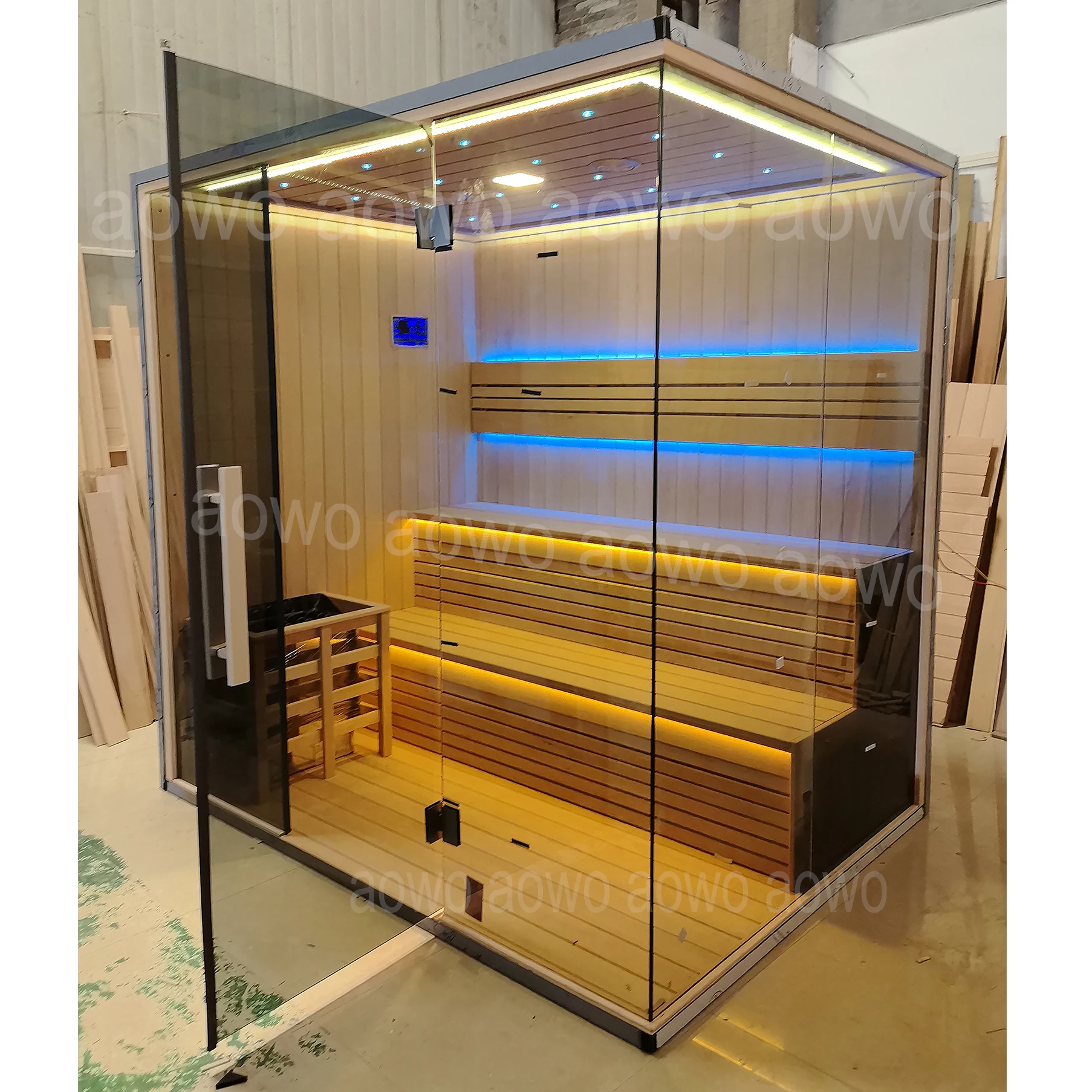 Health Jade Sauna Red Light Therapy corner sauna stone Assemble wooden house outdoors Hot-selling saunas in Germany market