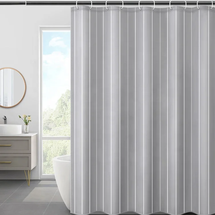 
Digital printed waterproof polyester bathroom shower curtain 