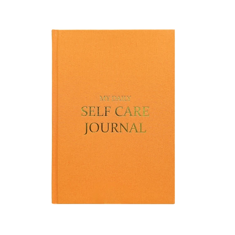 X907-1 Gray Almond Black Pink Color Fabric Covers My Daily Self Care Journal Wellness Gratitution Mental Health Journal