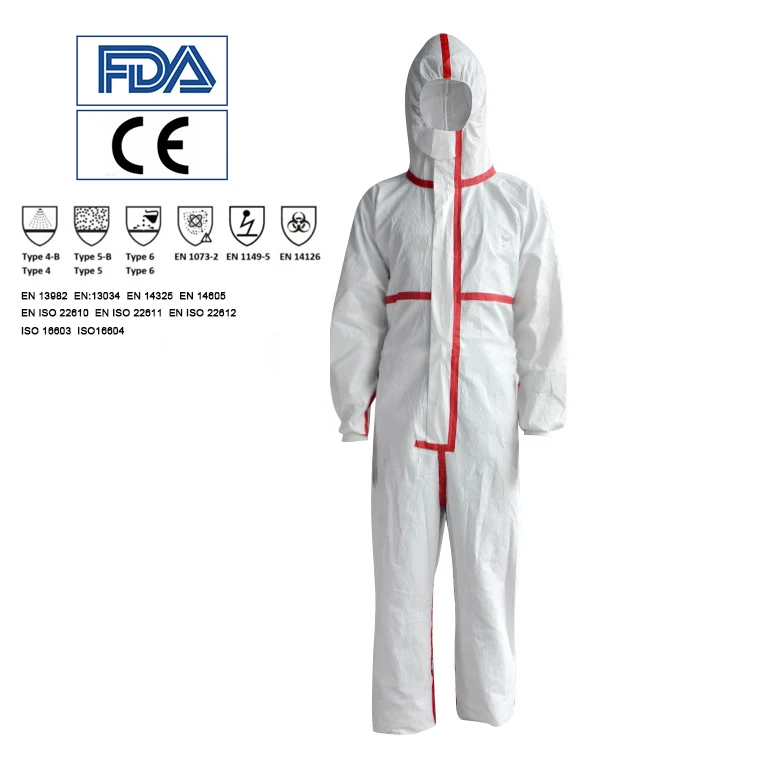 Direct Manufacturer cheap disposable ppe coveralls  protective suit with hood and shoe cover