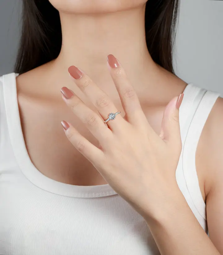 Personalized Original 925 Sterling Silver Rings Cheap Zircon Finger Fashion Jewelry Luxury Flower Rings