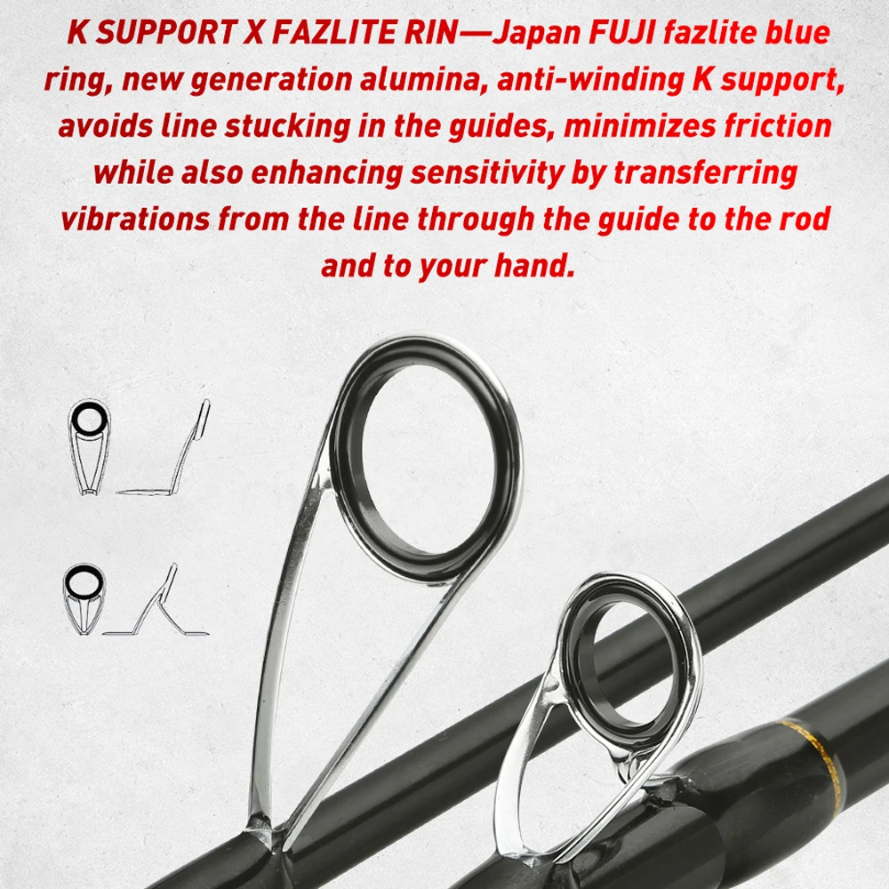 JOHNCOO VIVID II High Power-X M/ML Spinning Solid Tips Minnow Lure 1.92m 2.1m Casting Fishing Rods