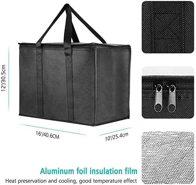 Heavy Duty Custom logo Insulated Reusable Tote Grocery thermal shopping cooler bag