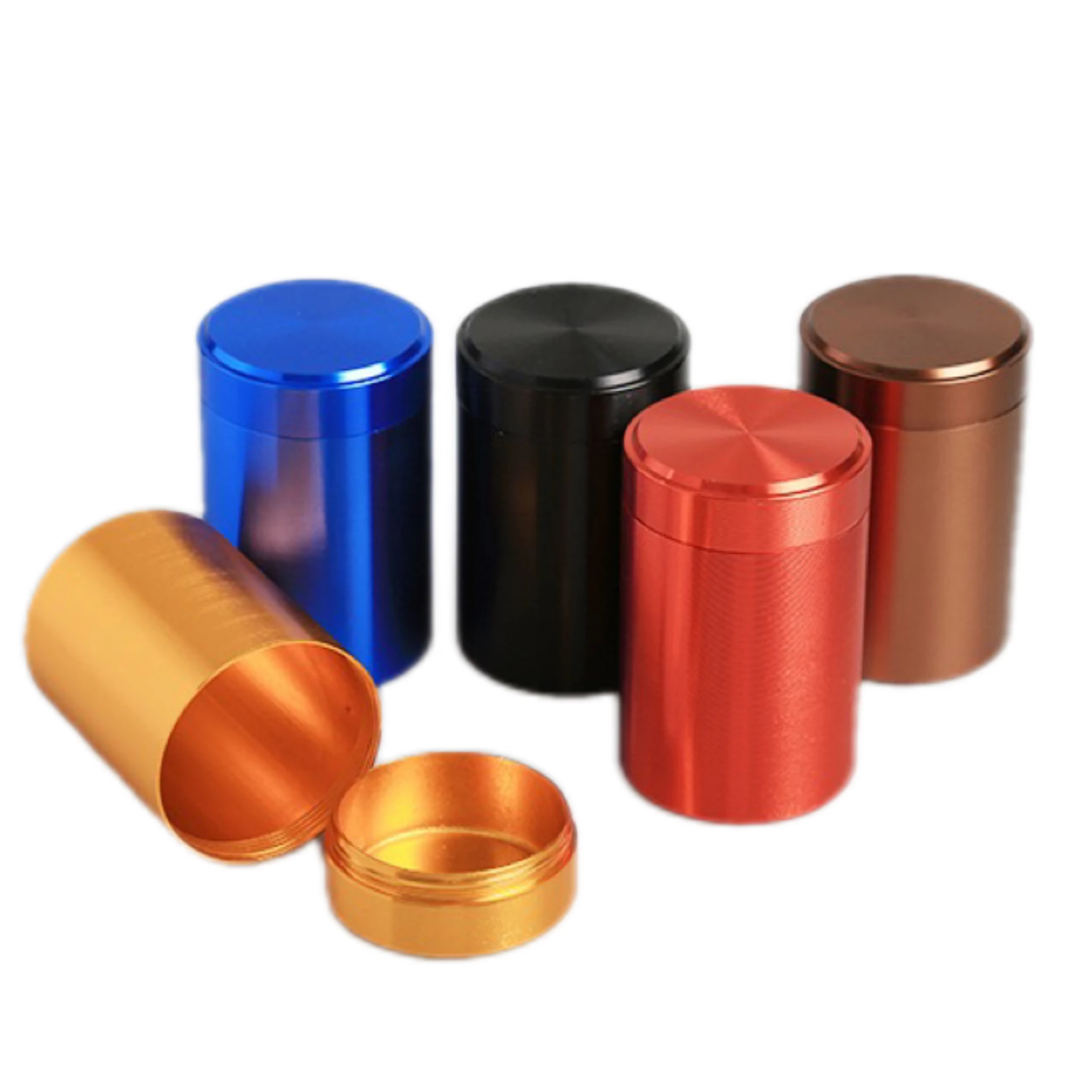 Convenient small large tea candy pill dried fruit can metal titanium aluminum alloy