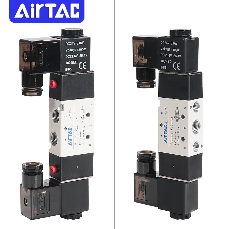 Электромагнитный клапан AIRTAC 4V120/220/320/420-M5/06/08/10/15 электромагнитный Реверсивный воздушный