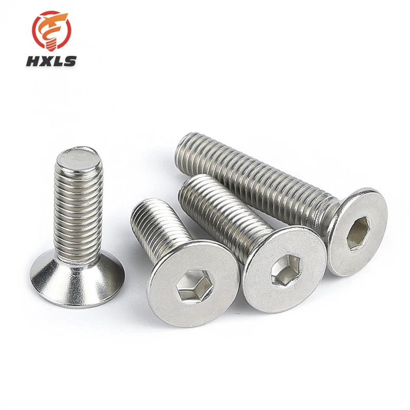Factory Sale Direct flat head hex socket cap screw hex socket cap head screw  M2M3M4M5M6M8M10-M20 din 7991