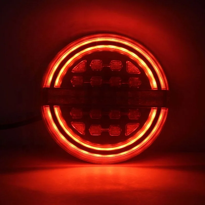 IP67 Водонепроницаемый 24V грузовик с прицепом круглые светодиодные гамбургер габаритными задними фонарями заднего фонаря для грузовых автомобилей ВАН КАРАВАН Campe