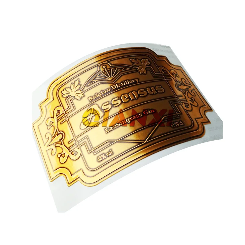 Настроить водонепроницаемый бумажный винный стеклянный флакон липкий алюминиевый клейкий ярлык наклейка