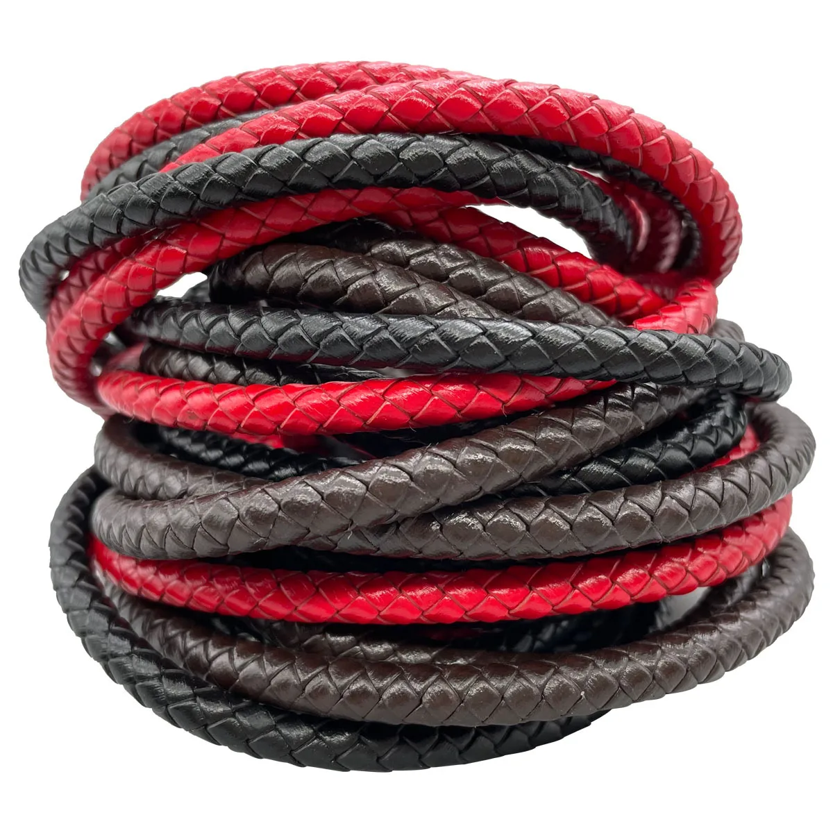 3mm 5mm braided cord leather all colors black braided leather cord 6mm