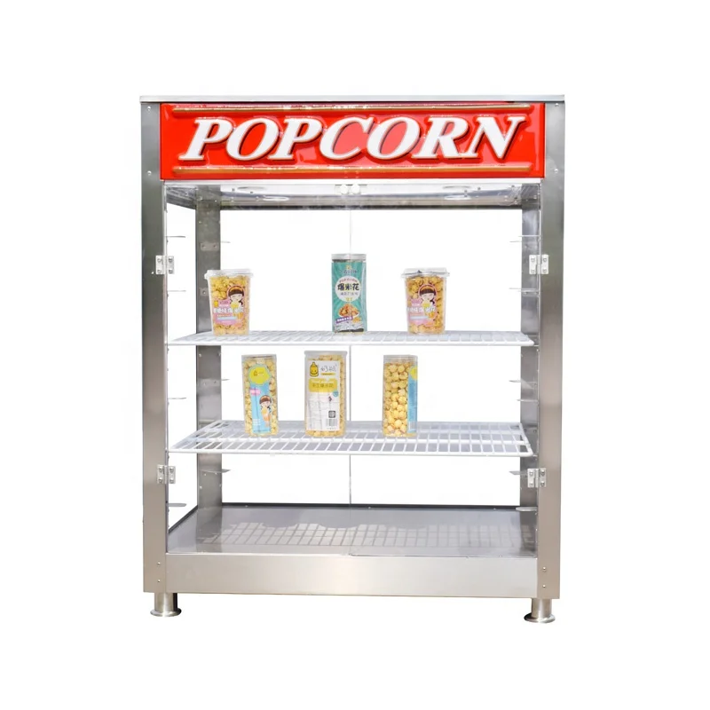 Commercial Popcorn Showcase 220V 960W Counter Staging Cabinet Showcase GM-920 Popcorn Warmer