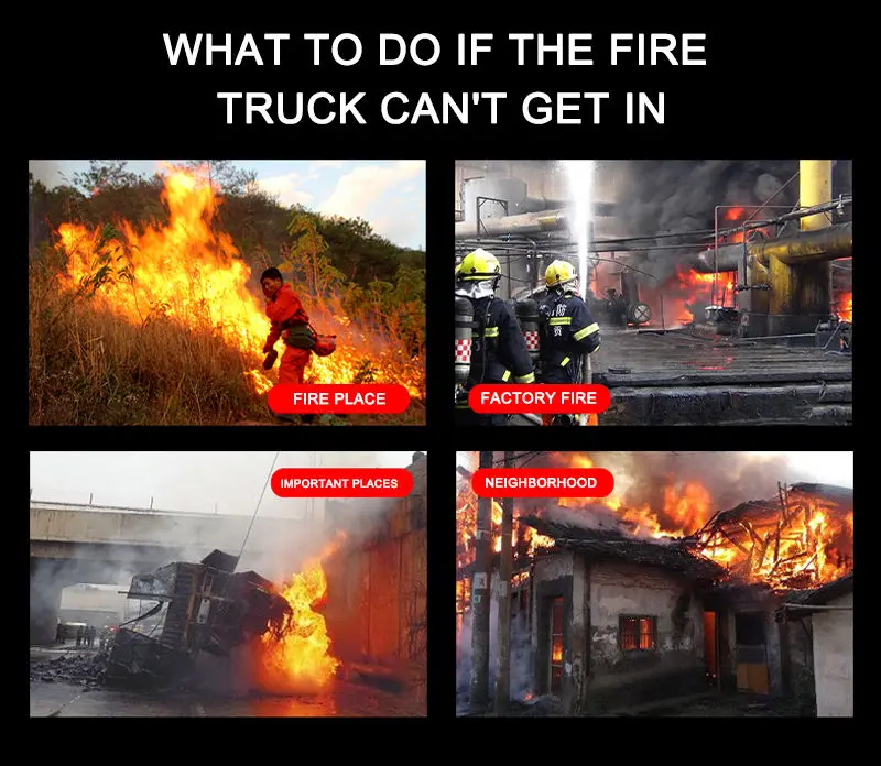 Quality fire protection equipment double stage impellers portable gasoline fire fighting centrifugal water pump