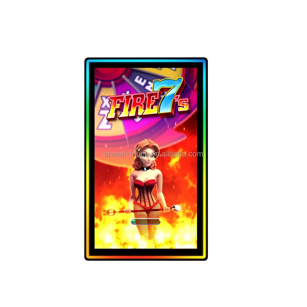 Open Frame PCAP Capacitive touchscreen monitor horizontal/Vertical games 3M/ELO microtouch protocol LED side light bar