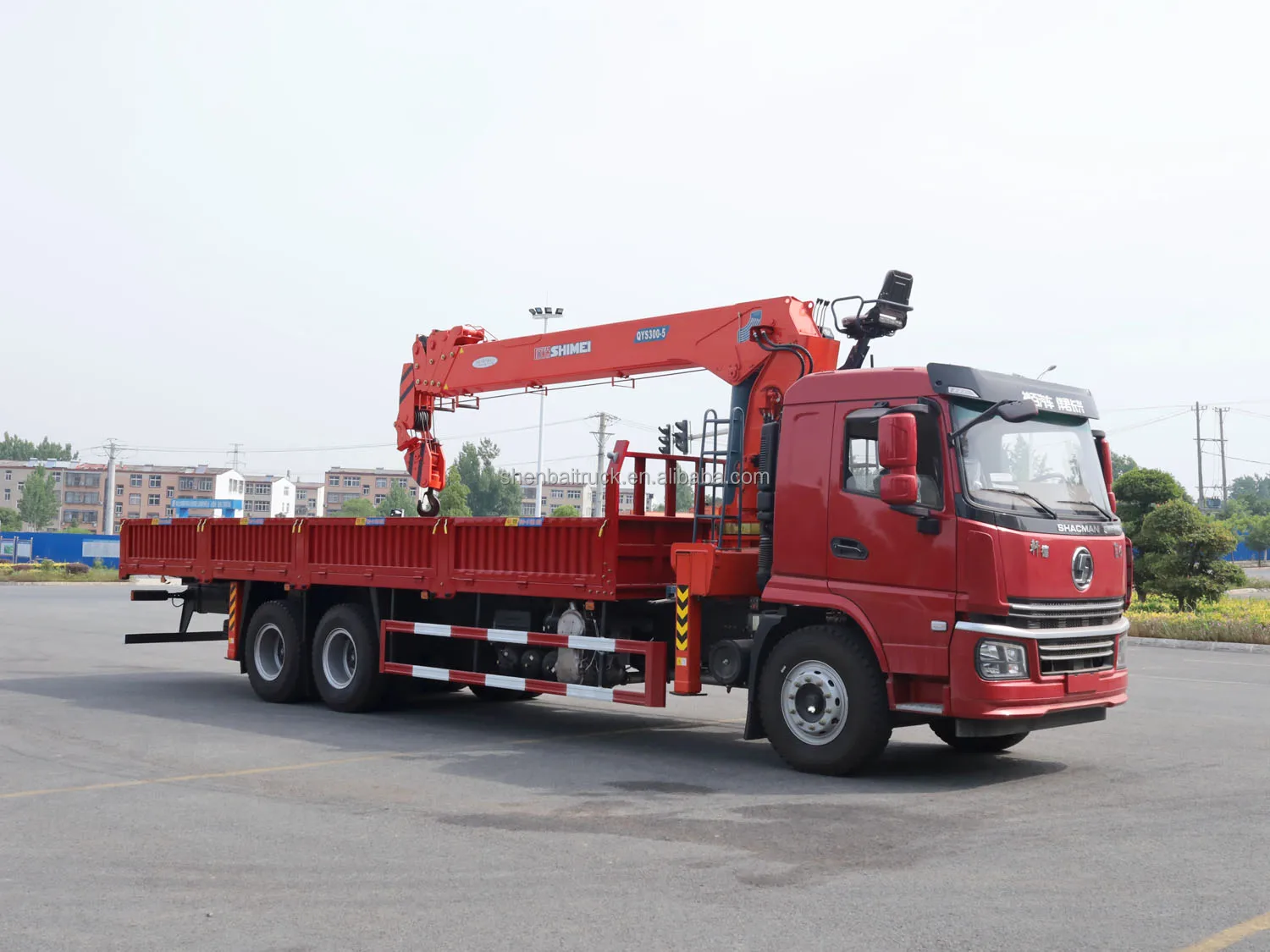 hot sale 6x4 truck with Shenbai 10 ton hydraulic telescopic boom crane