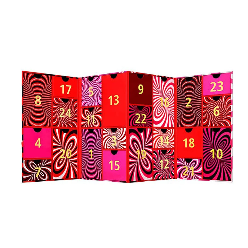 Christmas Cookie Advent Calendar Packaging Grey board white card Box Advent Calendar Box 12 Days