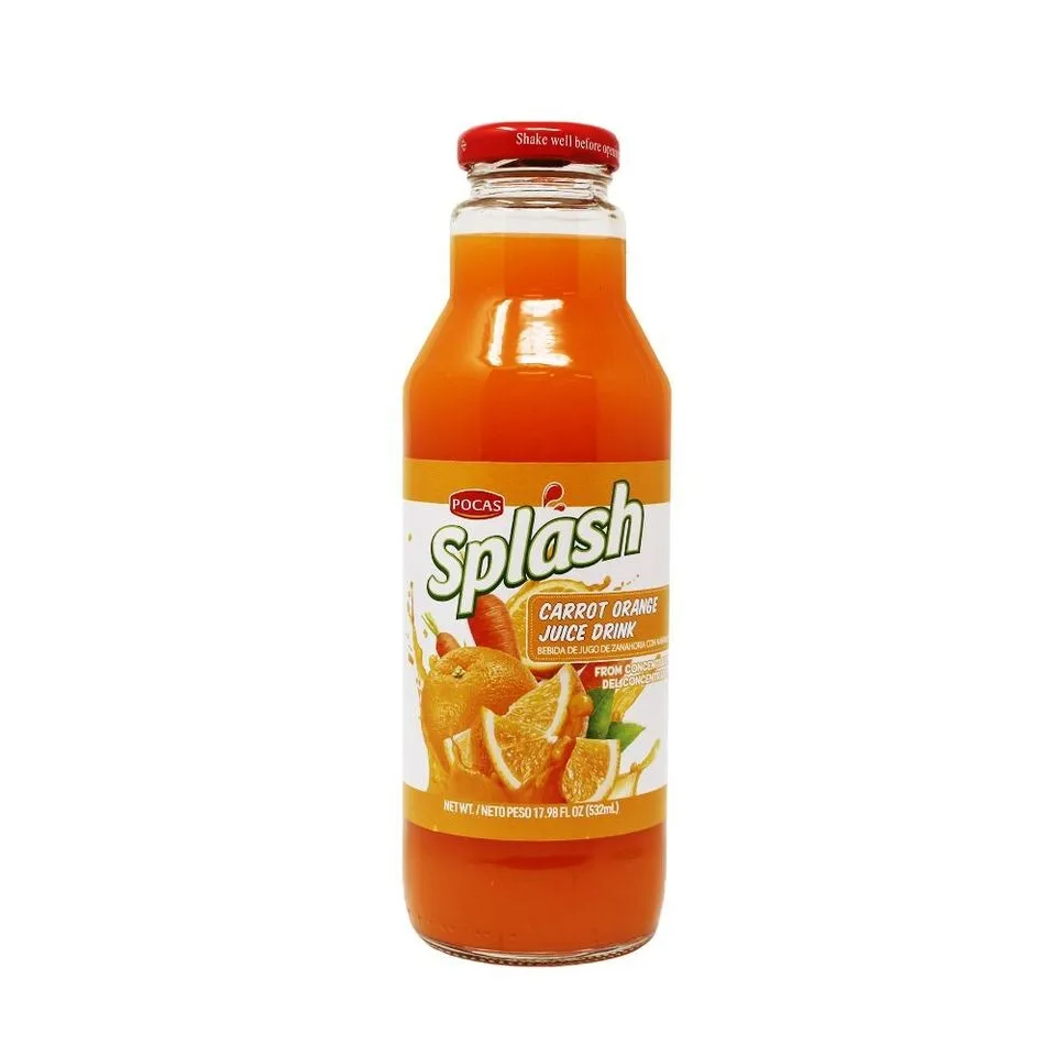 Carrot Juices 8 Bottles Naturally High with Vitamin A and C  form Pocas International Corp.