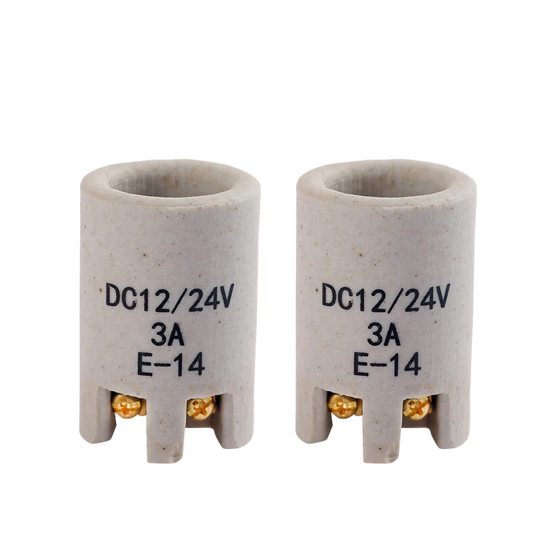 E14 Lamp Holder with Wire Connector Adapter E12 E26 E27 Electric Light Ceramic Socket Lampholder