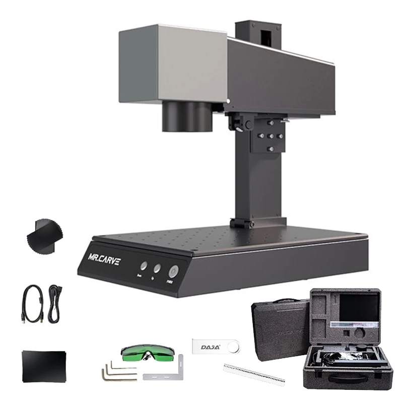Mini Daja Stainless Steel/ Carbon Steel/ Iron/ Aluminum/ Copper/ Brass Fiber Laser Marking Machine/ Marker/ Engraver