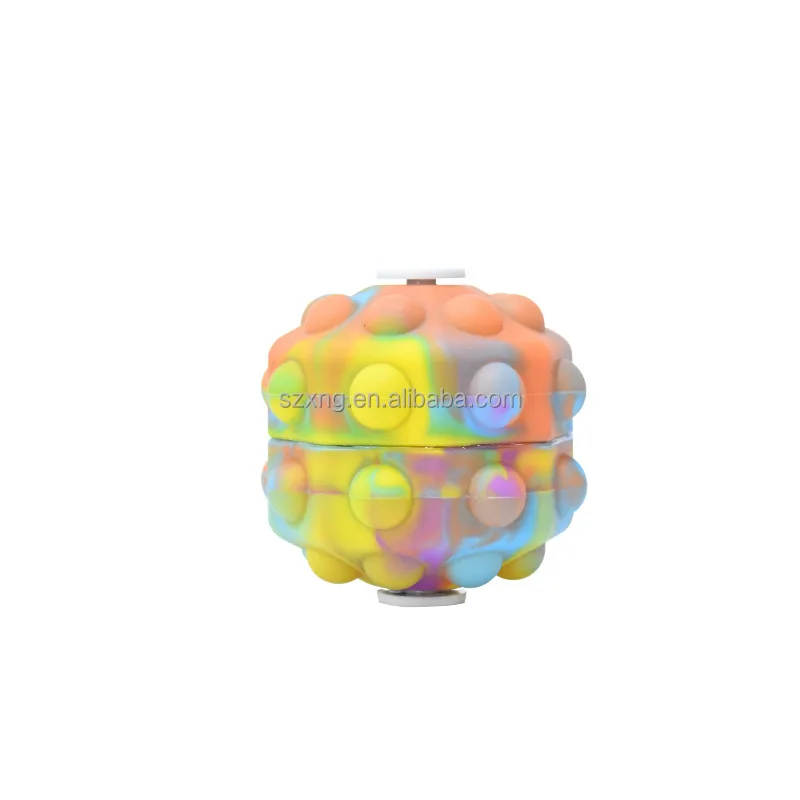kids rainbow luminous glow in the night squeeze pop ball toy push  gift bubble pop ball UP IN Fidget Sensory pop fidget ball