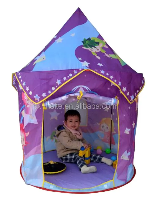 Child Play Princess Pink/Bule Castle Tent For Girls/Boys Indoor Outdoor Playhouse