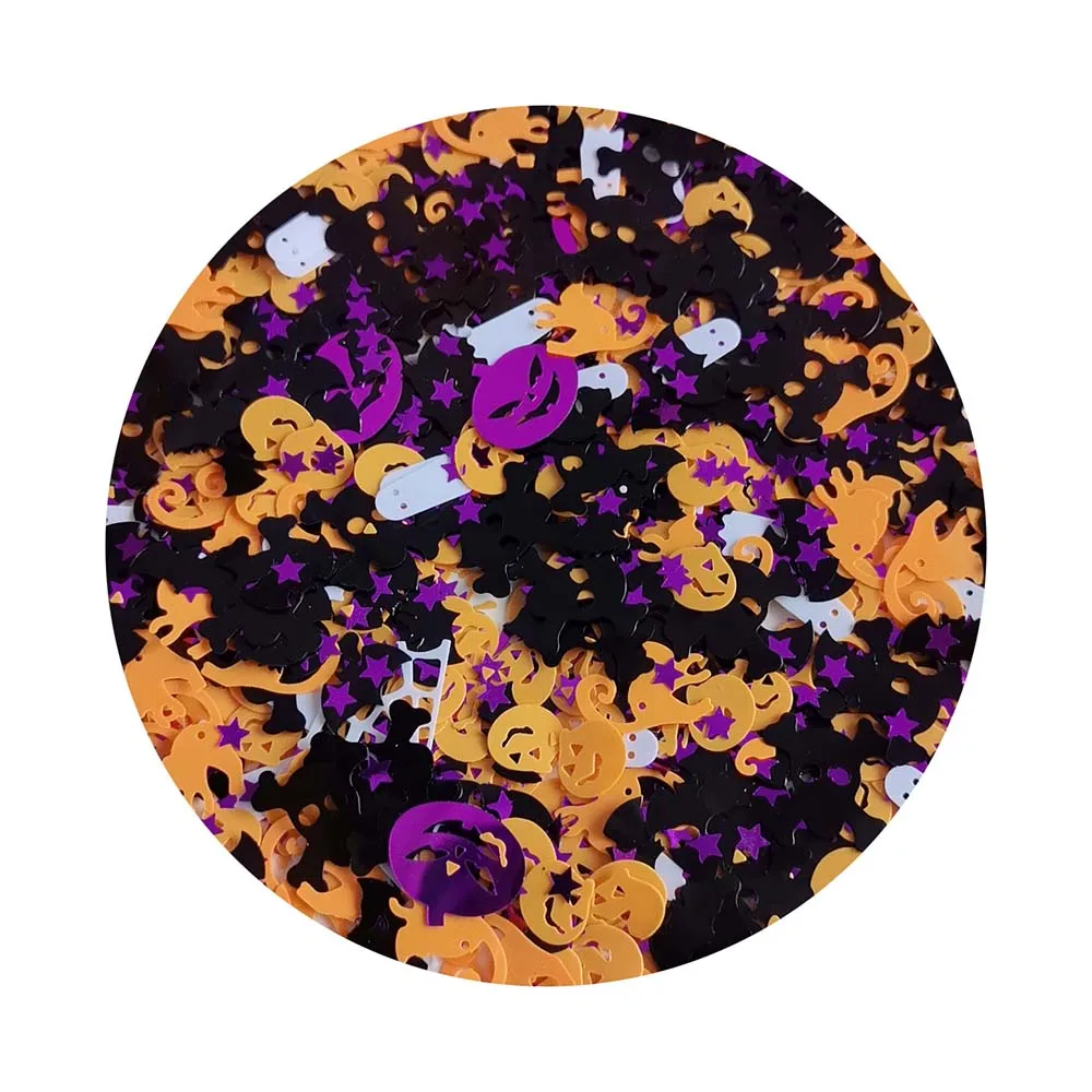 Halloween Mixed Spider Festive Glitter for Seasonal and Holiday Decor Cup Vase Craft Projects Slime DIY Fillers Flakes