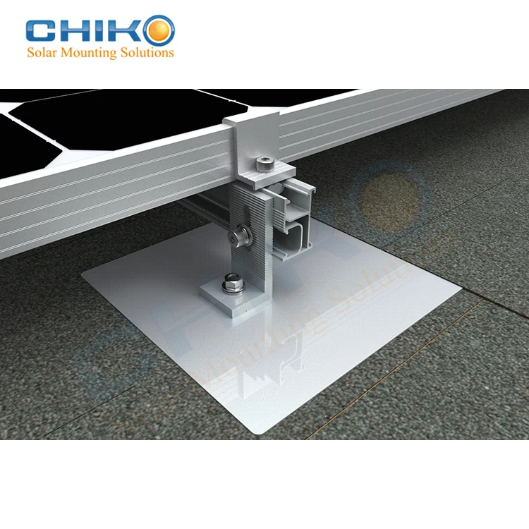 Quick fixed solar mounting support bracket on asphalt concrete roof