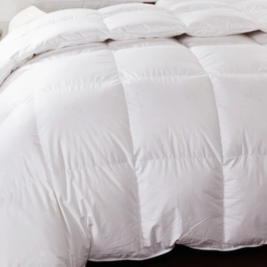 Custom Hotel High Quality White Cotton Quilt Anti Allergenic Winter Warm Duvet Natural 50% Goose Down Feather Bedding Duvet