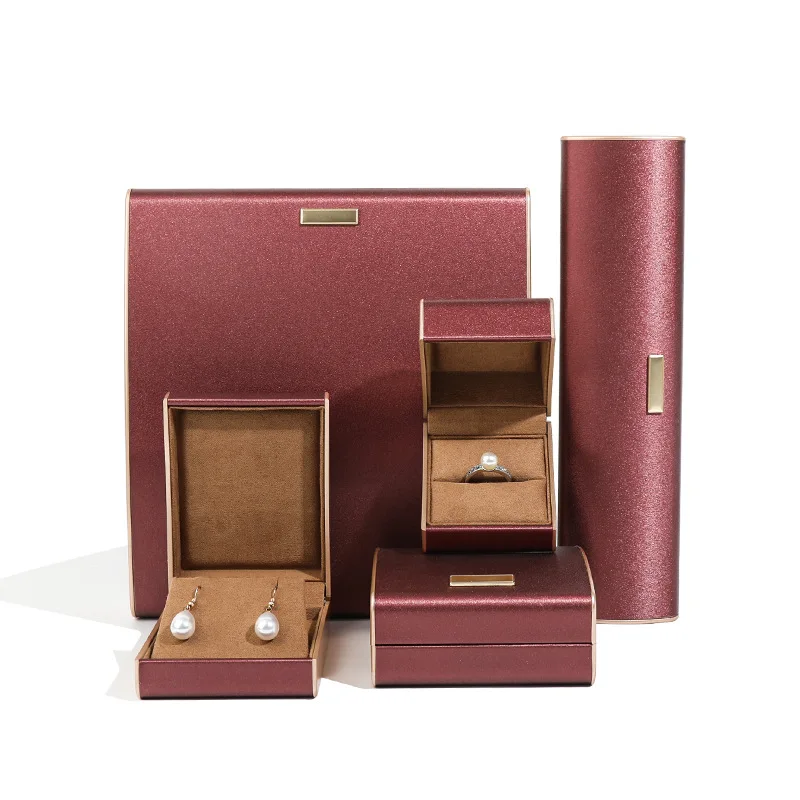 Carline Topsale Leather Bracelet Box High End Customized Pu Leather Fashion Fine Jewelry Necklace Bracelet Ring Boxes For Women