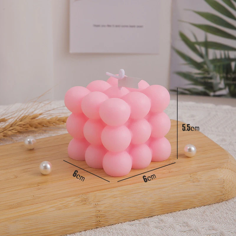 2022 Ins home decor Round Magic 3D Cube Aromatherapy Candle Soy Wax Essential Oil Scented Fragrance Candles