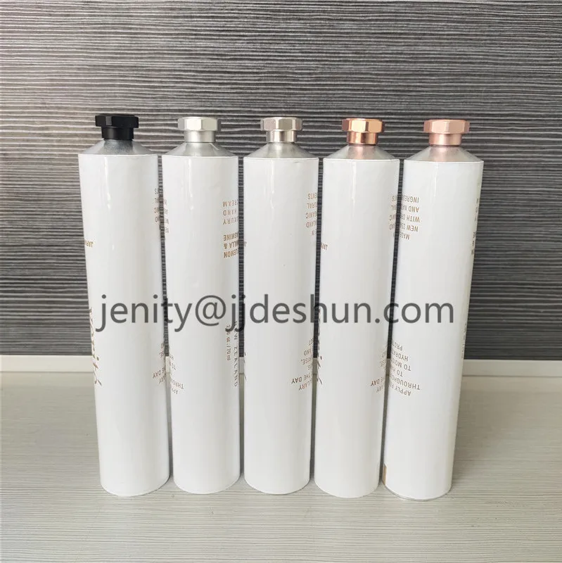 100% Recyclable Plastic-free Collapsible Tubes Cosmetics Conditioner Aluminum Cap Shampoo Aluminum Tubes 100ml