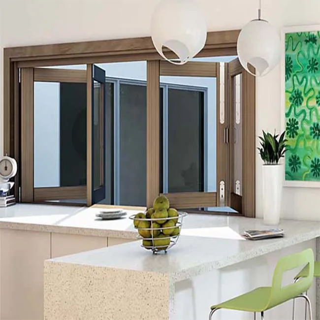 TOMA-AS2047 high grade quality bi-folding window double glazed aluminium windows folding windows