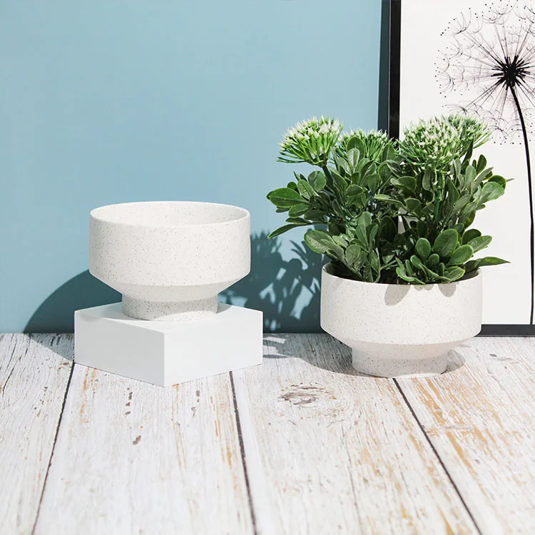 Садовые принадлежности уникальный современный цветочный горшок керамический белый для растений