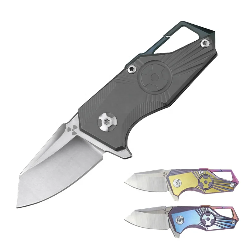 High-quality s35vn blade titanium alloy handle Mini EDC field camping outdoor self-defense folding knife
