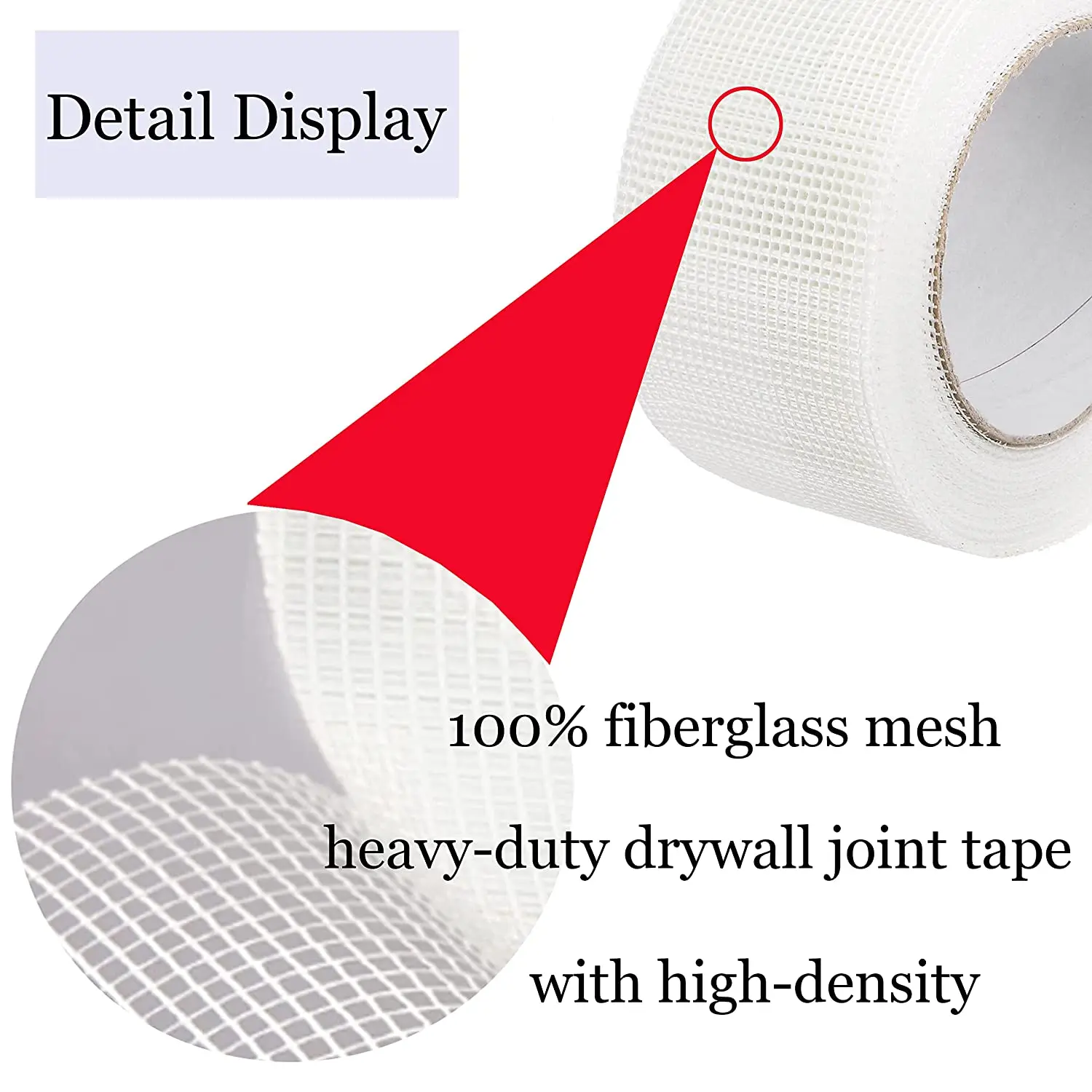 High quality 8 mesh Seam Waterproof Wall Repair Cracks self Adhesive Drywall Mesh Joint Tape